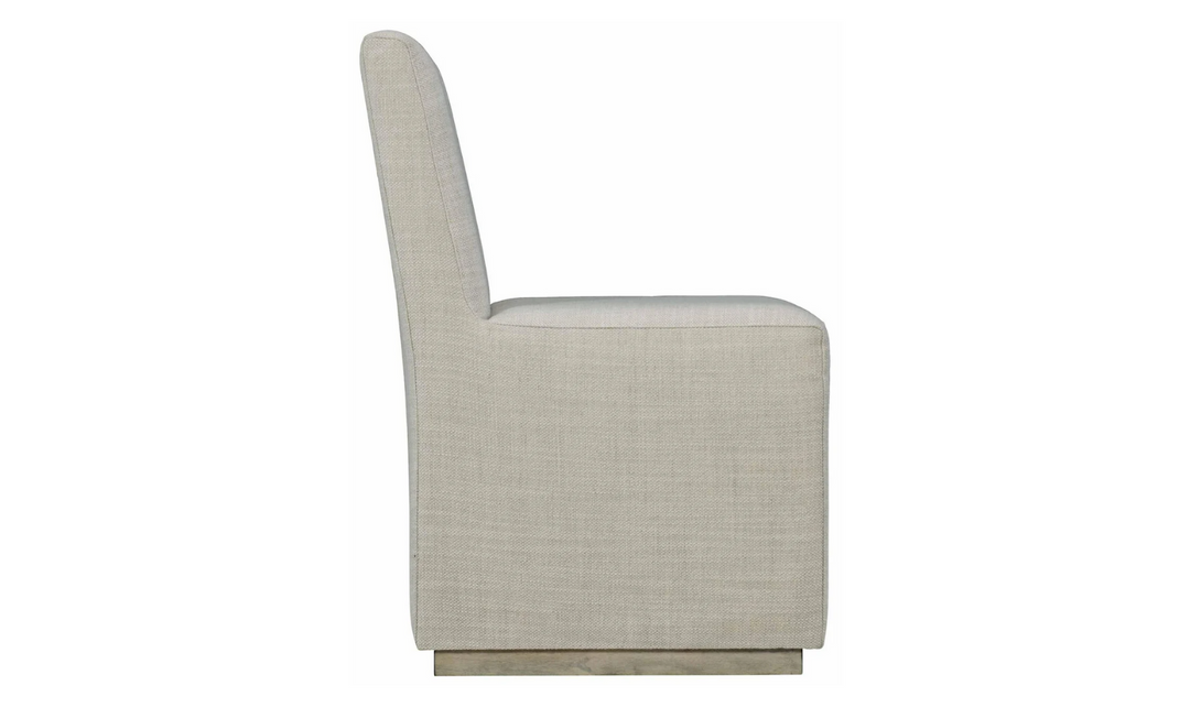 Bernhardt Casey Beige Fabric Upholstered Armless Dining Side Chair