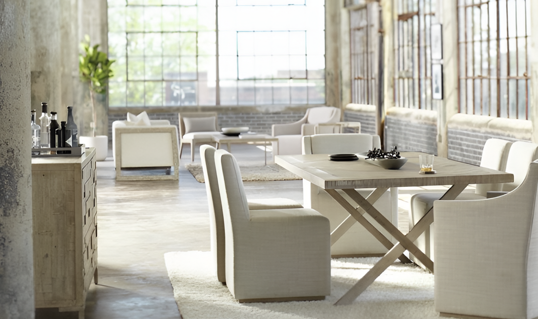 Bernhardt Casey Beige Fabric Upholstered Armless Dining Side Chair