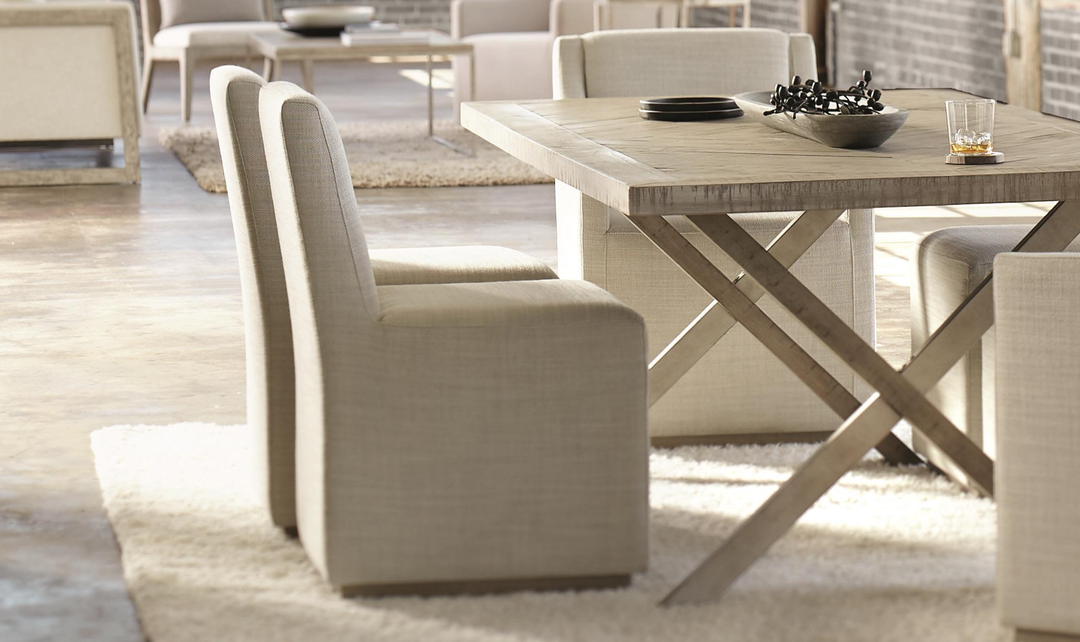 Bernhardt Casey Fabric Upholstered Dining Chair with Recessed Arms-Jennifer Furniture