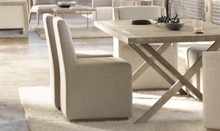 Bernhardt Casey Fabric Upholstered Dining Chair with Recessed Arms-Jennifer Furniture