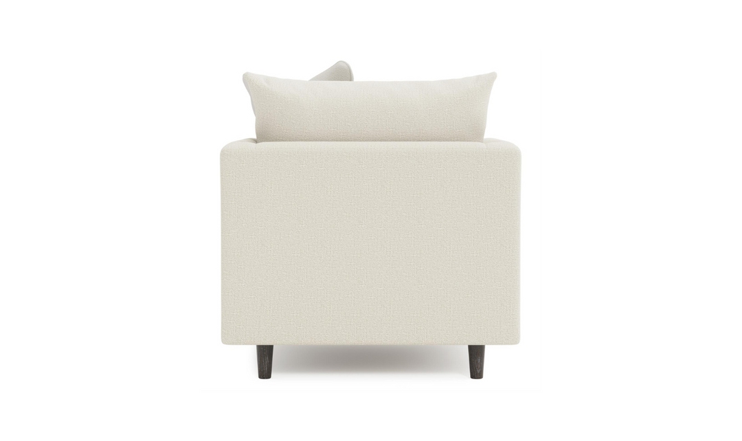 Bernhardt Colette Fabric Beige Chair with Feather Down Cushion & Track Arms