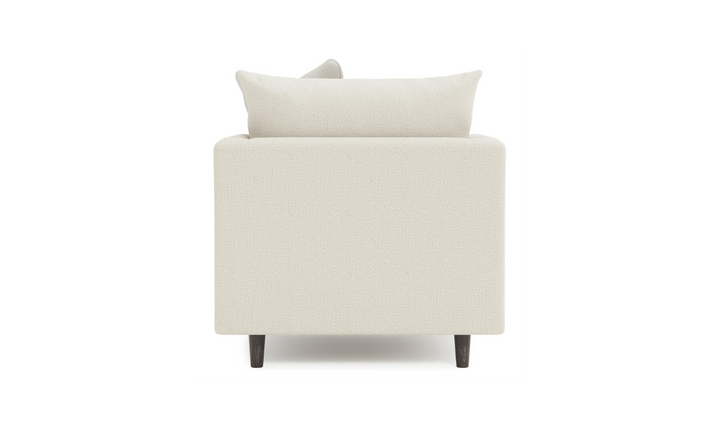 Bernhardt Colette Fabric Beige Chair with Feather Down Cushion & Track Arms