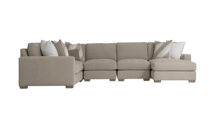 Bernhardt Dawkins 5 Pieces Sectional With Chaise