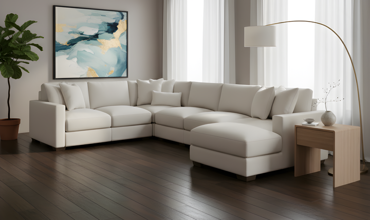 Bernhardt Dawkins 5 Pieces Sectional With Chaise-jennifer furniture
