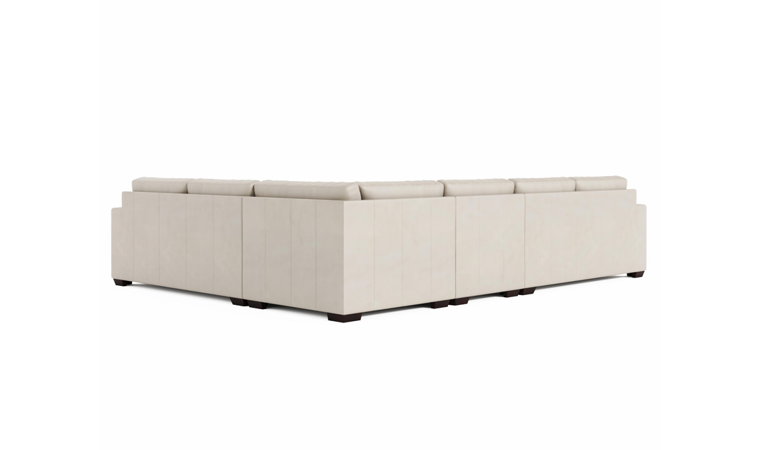 Bernhardt Dawkins L-Shaped Leather Sectional Sofa with Oversized Track Arms - Jennifer Furniture