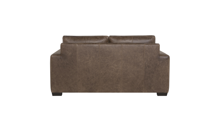 Bernhardt Dawkins Top-Grain Leather Loveseat with Track Arms in Brown - Jennifer Furniture