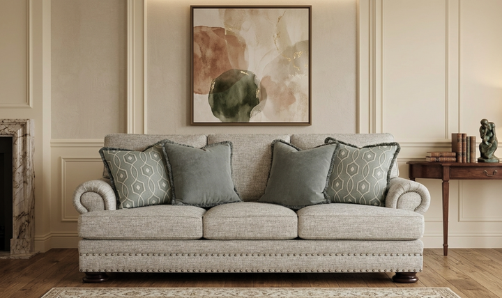 Bernhardt Foster 3 Seater Sofa With Rolled Arms-Jennifer Furniture 