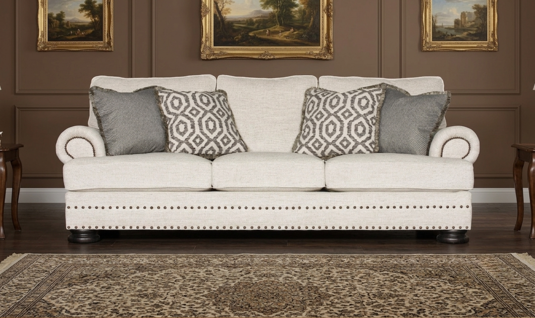 Bernhardt Foster 3 Seater Sofa With Rolled Arms-Jennifer Furniture 