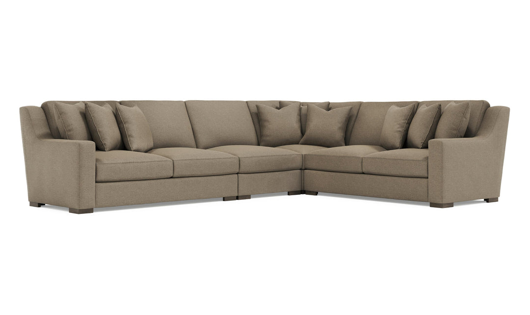 Bernhardt Germain Sectional Sofa With Performance Chenille Fabric-Jennifer