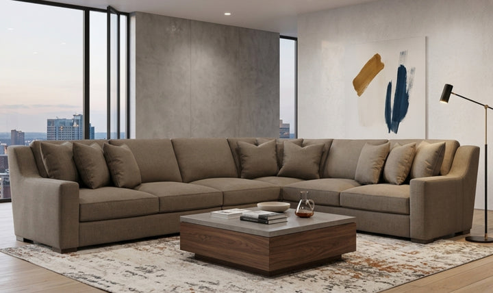 Bernhardt Germain Sectional Sofa With Performance Chenille Fabric-Jennifer