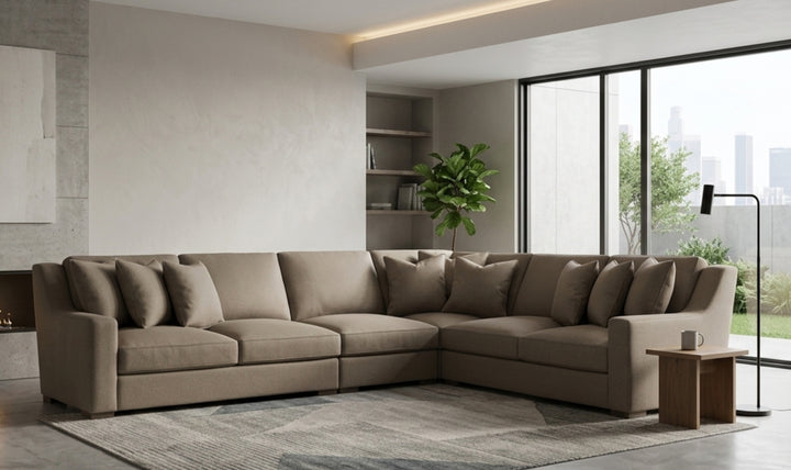 Bernhardt Germain Sectional Sofa With Performance Chenille Fabric-Jennifer