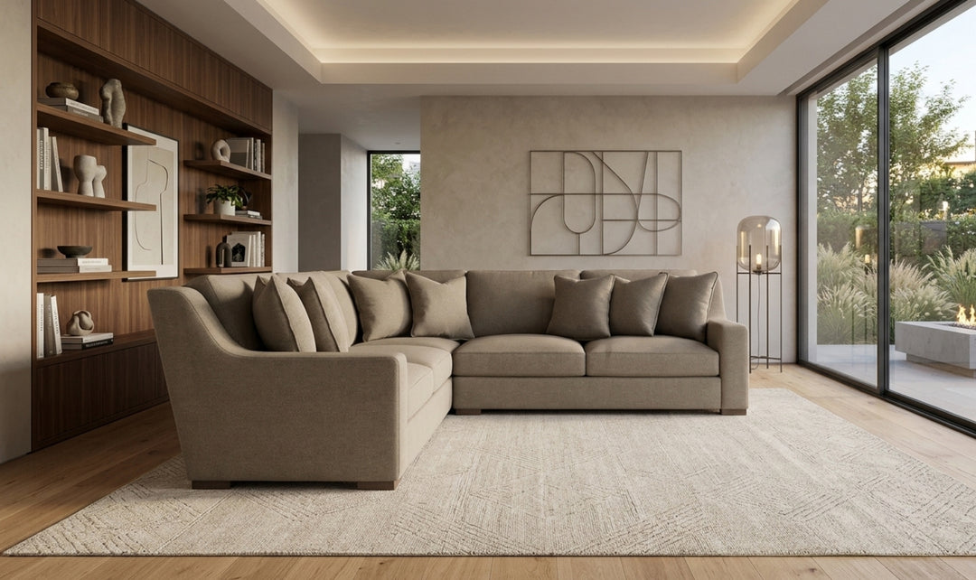 Bernhardt Germain Sectional Sofa With Performance Chenille Fabric-Jennifer