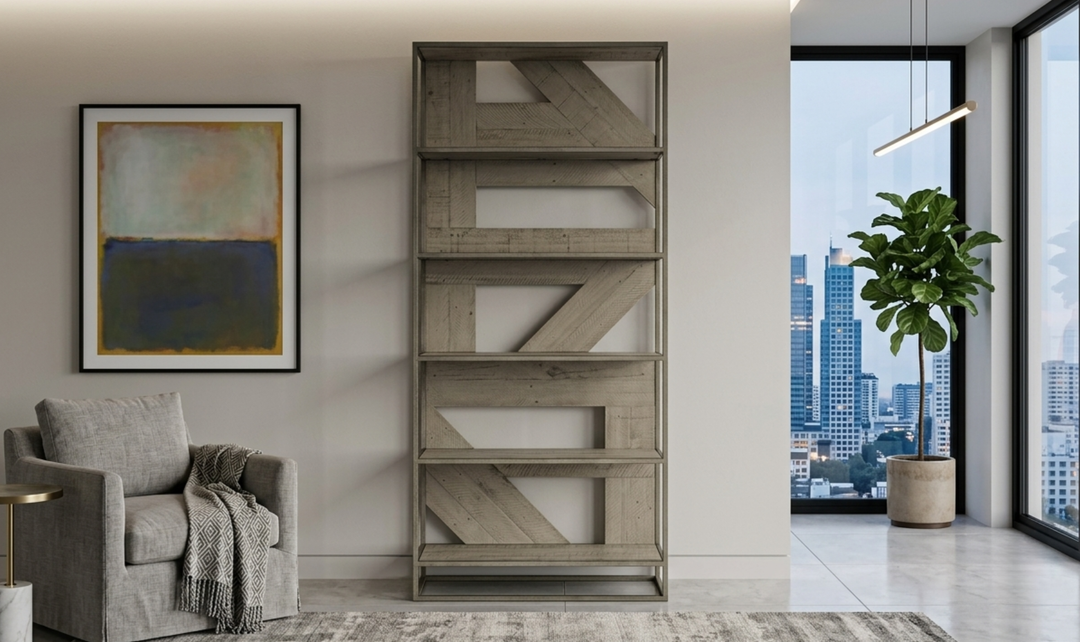 Bernhardt Highland Park Polk Rustic Wood Etagere-Jennifer Furniture