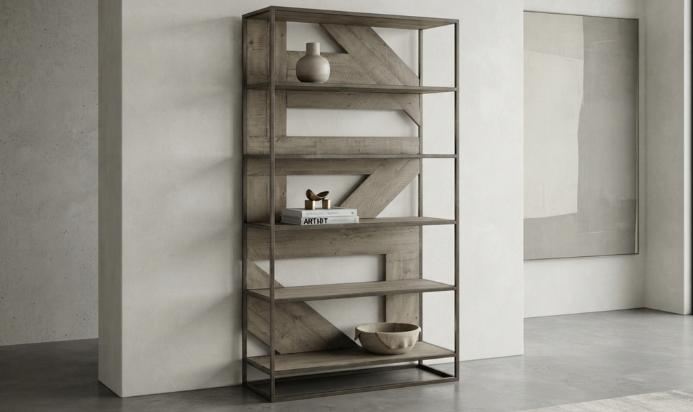 Bernhardt Highland Park Polk Rustic Wood Etagere-Jennifer Furniture