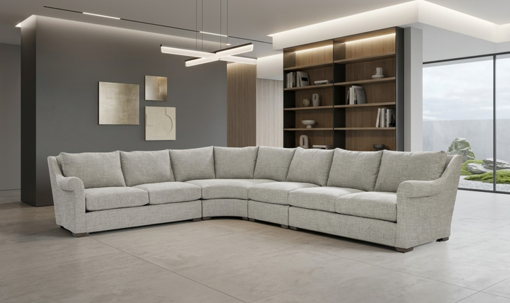 Bernhardt Keirnan Fabric Sectional With Accent Pillows-Jenniferfurniture