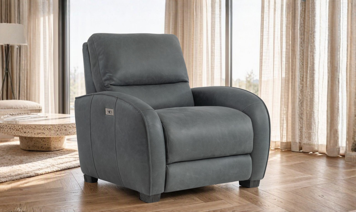 Bernhardt Kyra Leather Power Motion Recliner Chair-Jennifer