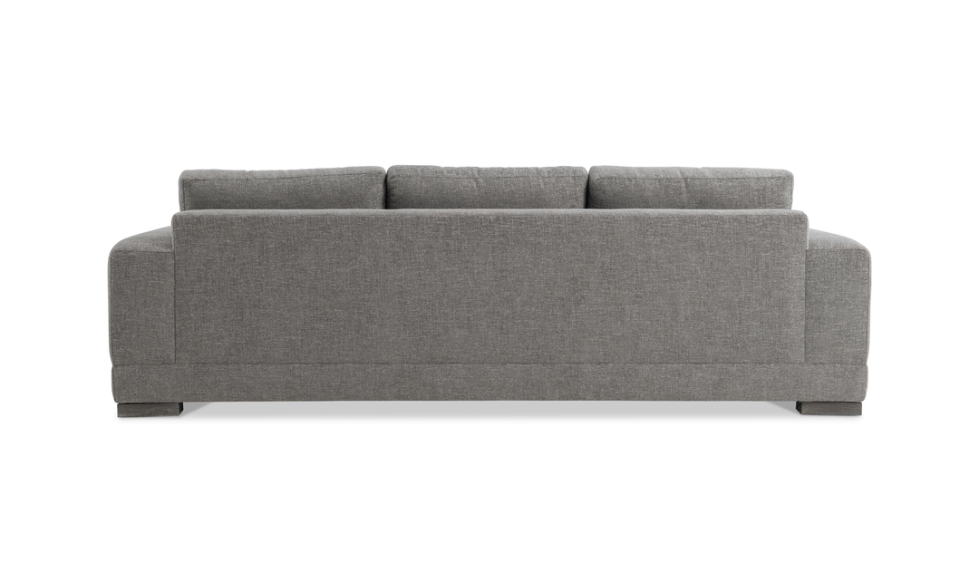 Bernhardt Lars Gray Fabric Sofa With Wide Track Arms-Jennifer Furniture 