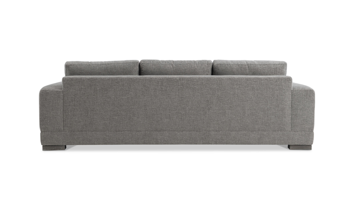 Bernhardt Lars Gray Fabric Sofa With Wide Track Arms-Jennifer Furniture 