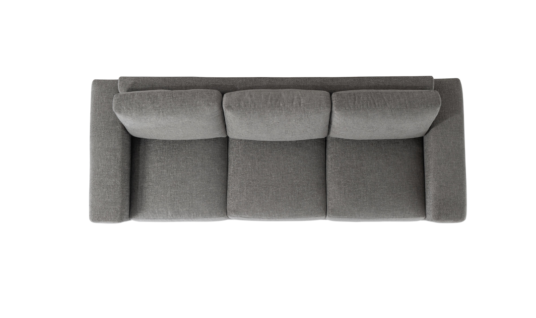 Bernhardt Lars Gray Fabric Sofa With Wide Track Arms-Jennifer Furniture 