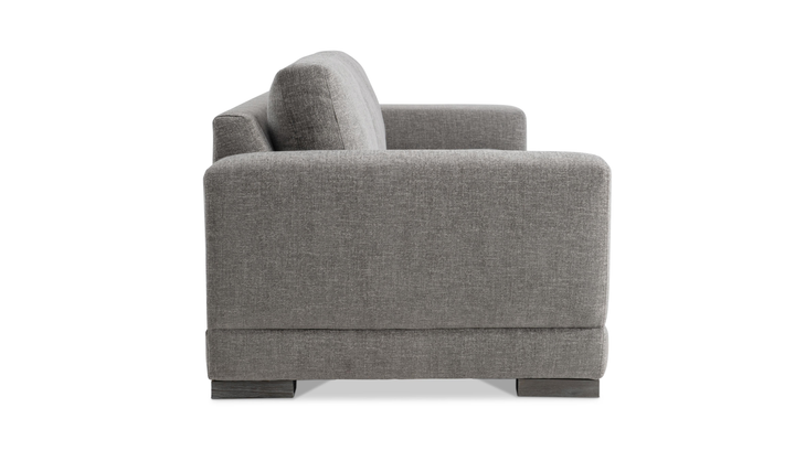 Bernhardt Lars Gray Fabric Sofa With Wide Track Arms-Jennifer Furniture 
