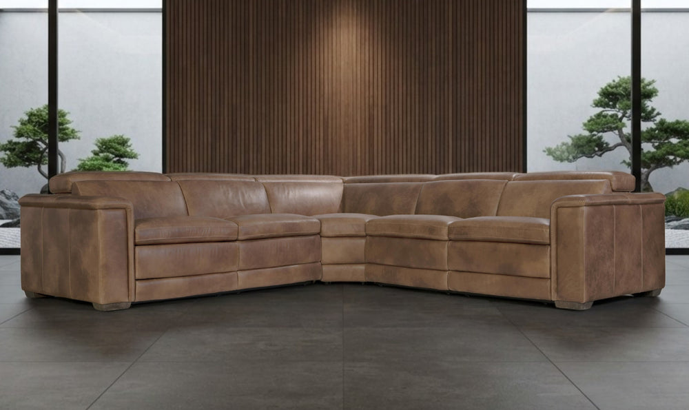 Bernhardt Lioni Leather Power Motion Sectional Sofa With USB Port-Jennifer