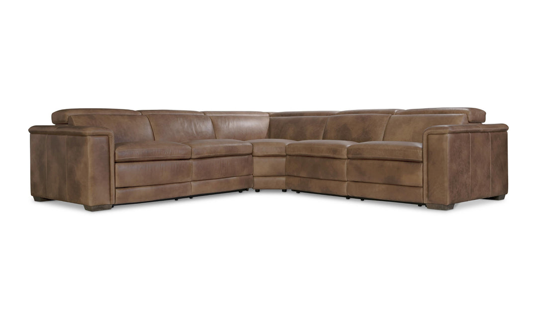 Bernhardt Lioni Leather Power Motion Sectional Sofa With USB Port-Jennifer