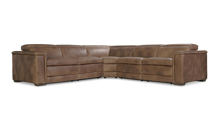 Bernhardt Lioni Leather Power Motion Sectional Sofa With USB Port-Jennifer