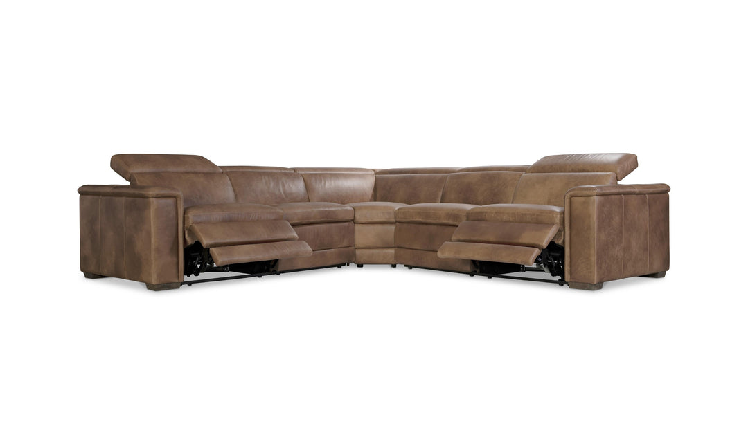 Bernhardt Lioni Leather Power Motion Sectional Sofa With USB Port-Jennifer