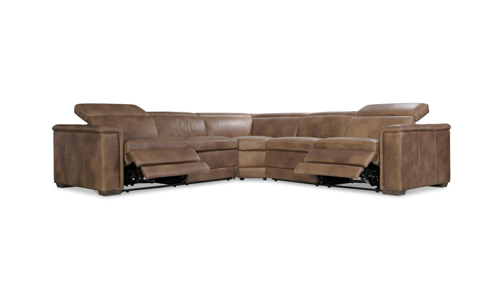 Bernhardt Lioni Leather Power Motion Sectional Sofa With USB Port-Jennifer