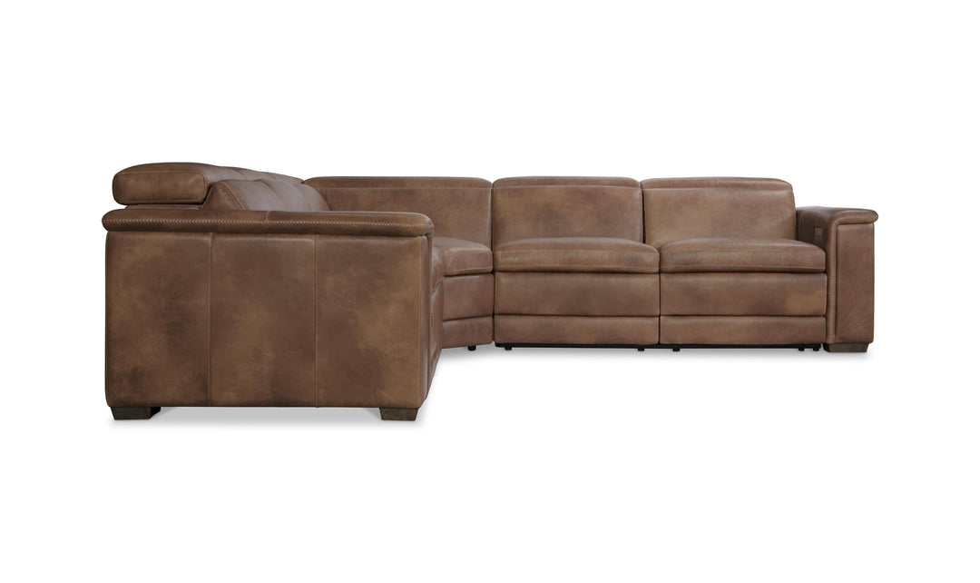 Bernhardt Lioni Leather Power Motion Sectional Sofa With USB Port-Jennifer