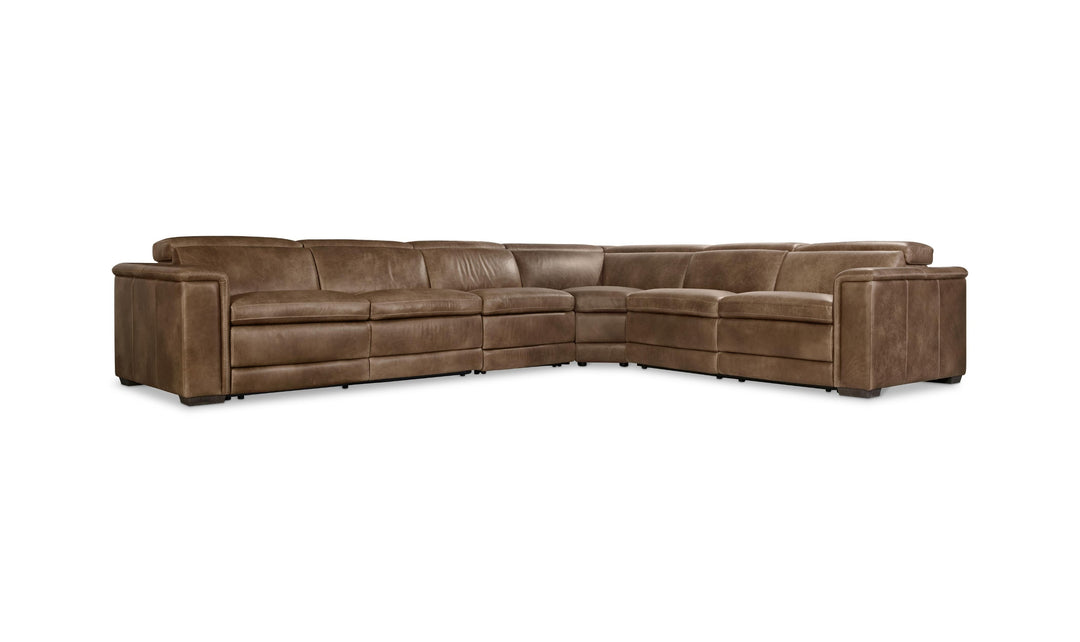 Bernhardt Lioni Leather Power Motion Sectional Sofa With USB Port-Jennifer