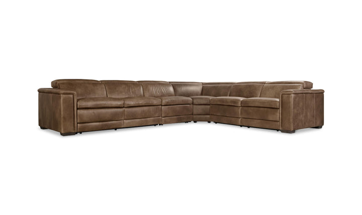 Bernhardt Lioni Leather Power Motion Sectional Sofa With USB Port-Jennifer