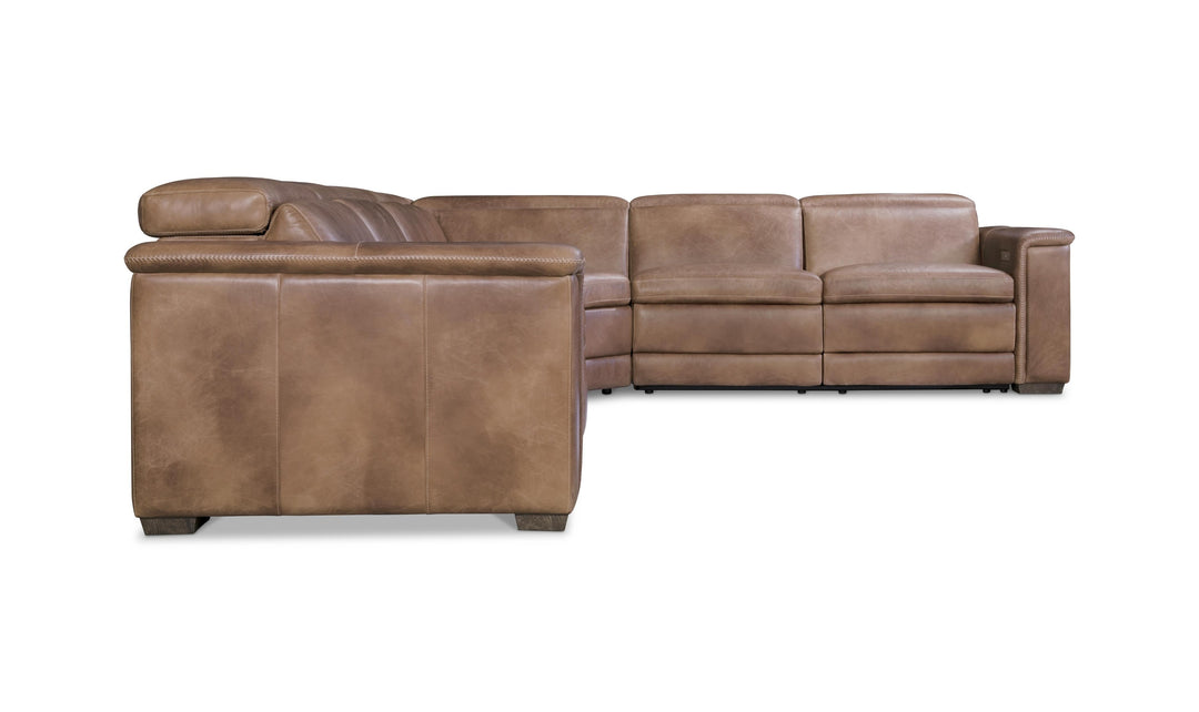 Bernhardt Lioni Leather Power Motion Sectional Sofa With USB Port-Jennifer