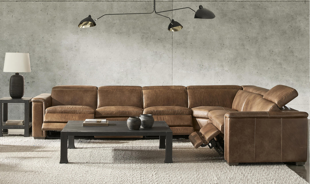 Bernhardt Lioni Leather Power Motion Sectional Sofa With USB Port-Jennifer