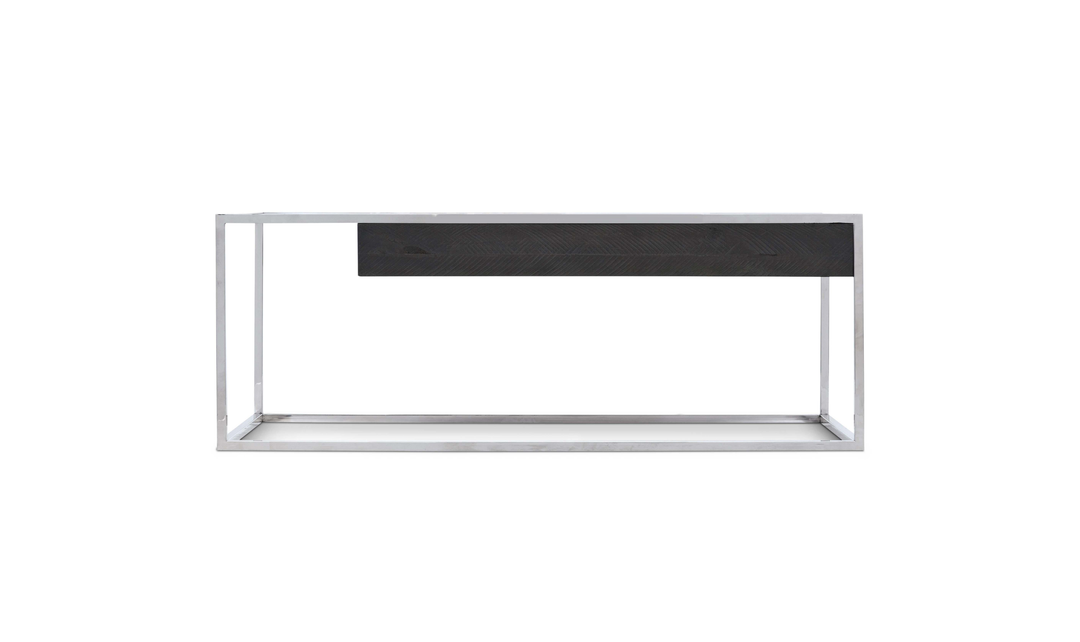 Bernhardt Loft Beacon Metal Cocktail Table with Stainless Steel Frame - Jennifer Furniture