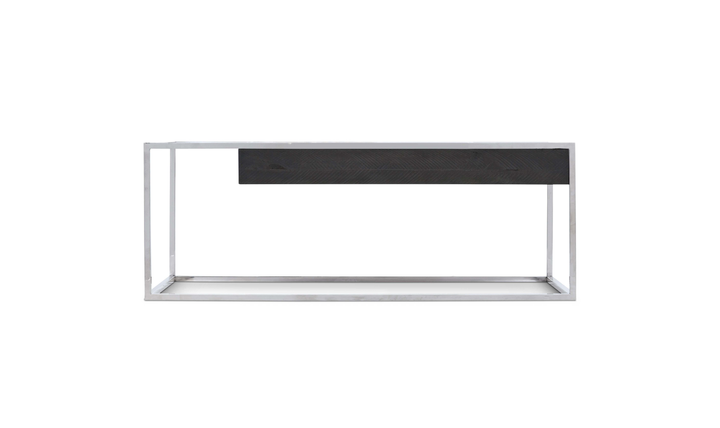Bernhardt Loft Beacon Metal Cocktail Table with Stainless Steel Frame - Jennifer Furniture