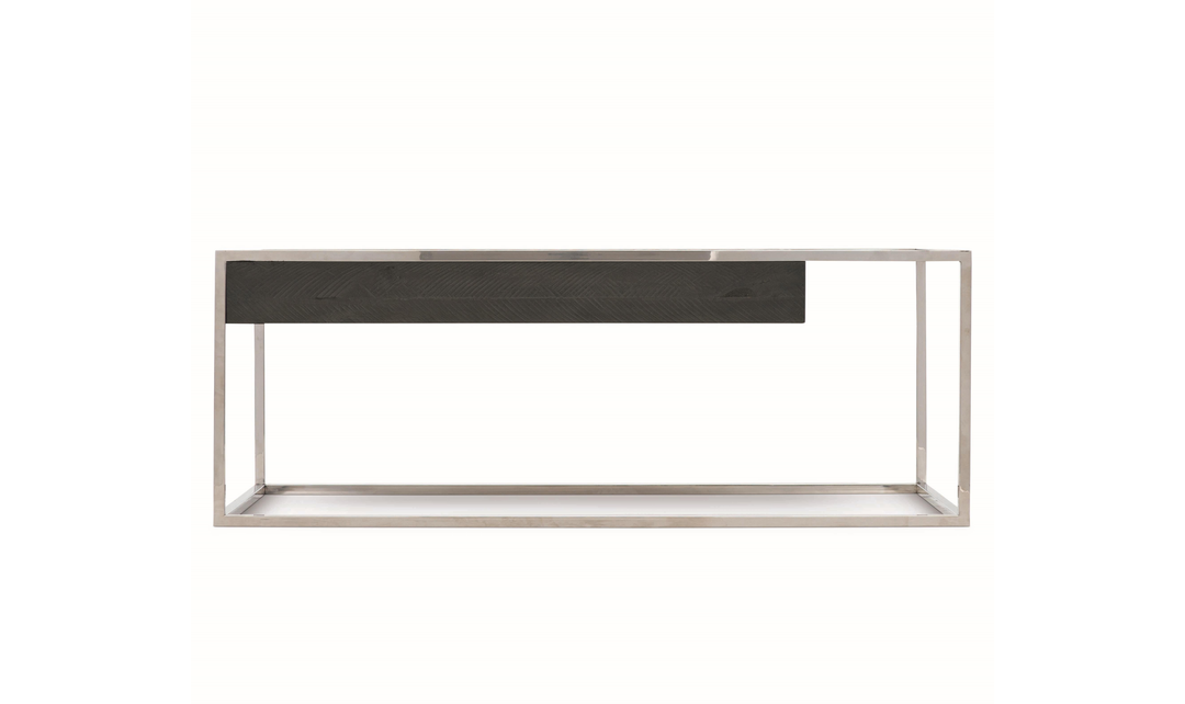 Bernhardt Loft Beacon Metal Cocktail Table with Stainless Steel Frame - Jennifer Furniture