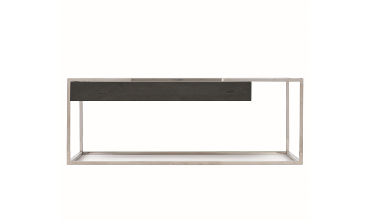 Bernhardt Loft Beacon Metal Cocktail Table with Stainless Steel Frame - Jennifer Furniture