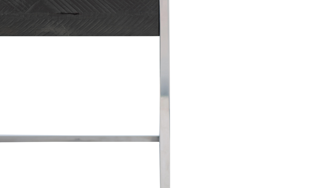 Bernhardt Loft Beacon Metal Cocktail Table with Stainless Steel Frame - Jennifer Furniture