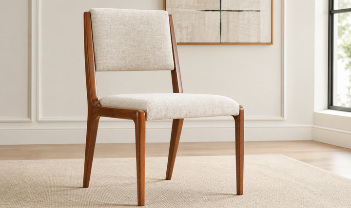 Bernhardt Loft Brasea Fabric Side Chair With Wood Legs-Jennifer Furniture