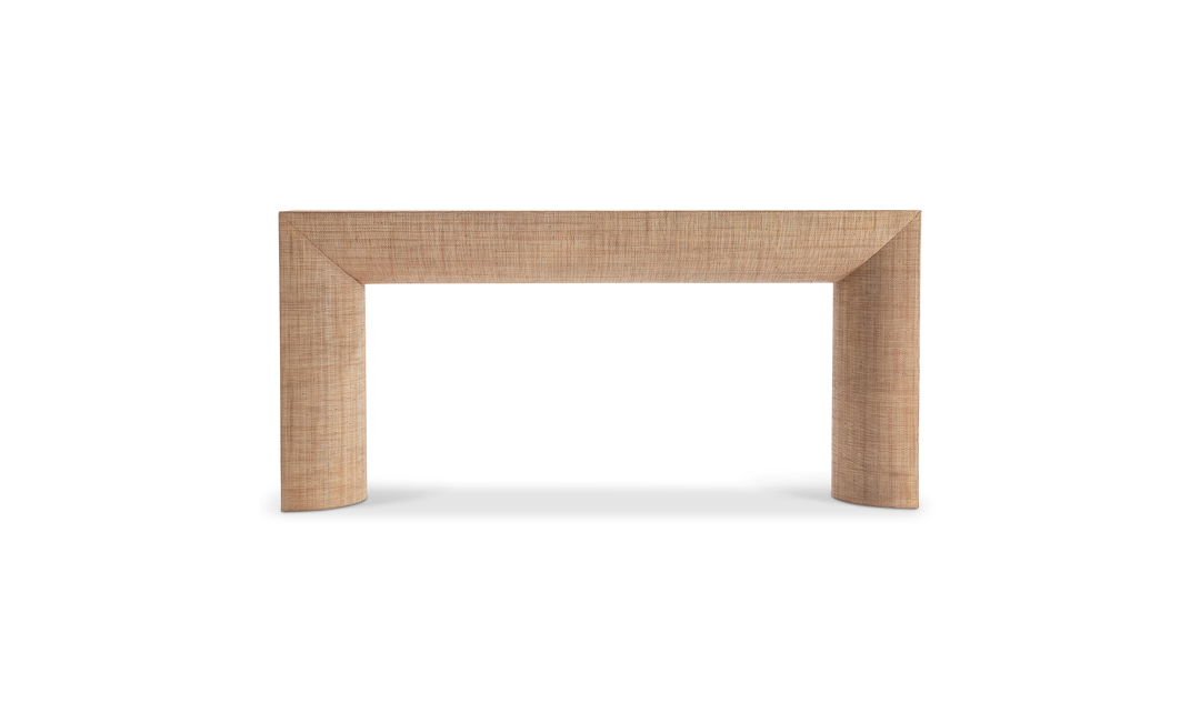Bernhardt Brasea Raffia Wrapped Console Table