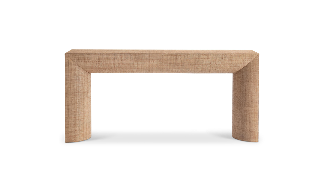 Bernhardt Brasea Raffia Wrapped Console Table