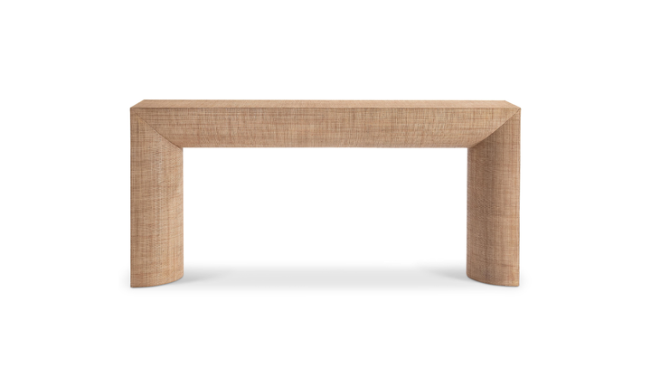 Bernhardt Brasea Raffia Wrapped Console Table