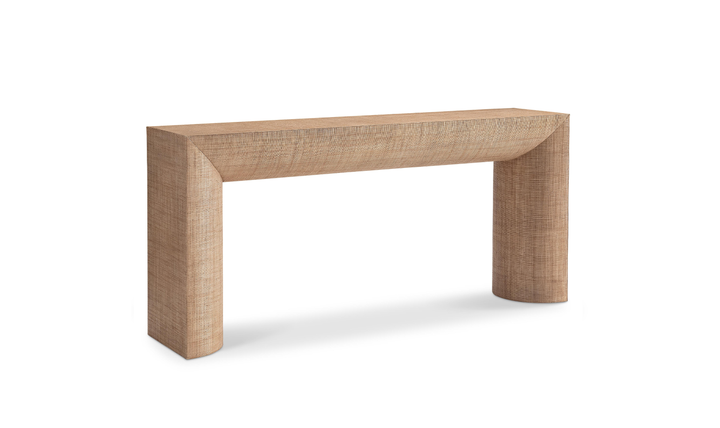 Bernhardt Brasea Raffia Wrapped Console Table