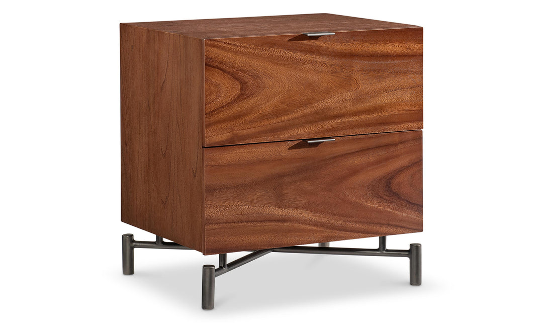 Bernhardt Loft Brasea Suar Wood Nightstand Collection with USB Charging-Jennifer
