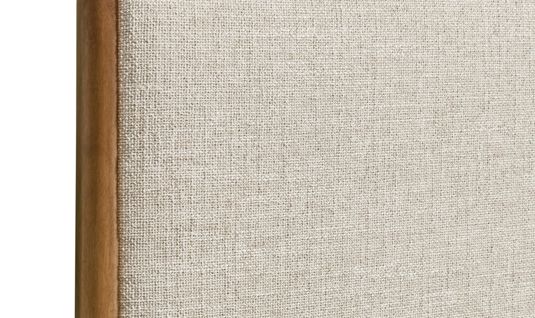 Bernhardt Brasea Upholstered King Panel Bed with Mahogany Wood Frame