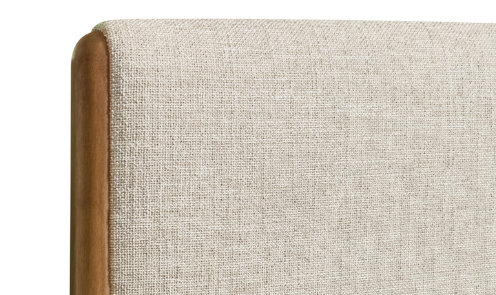 Bernhardt Brasea Upholstered King Panel Bed with Mahogany Wood Frame