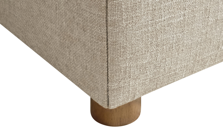 Bernhardt Brasea Upholstered King Panel Bed with Mahogany Wood Frame