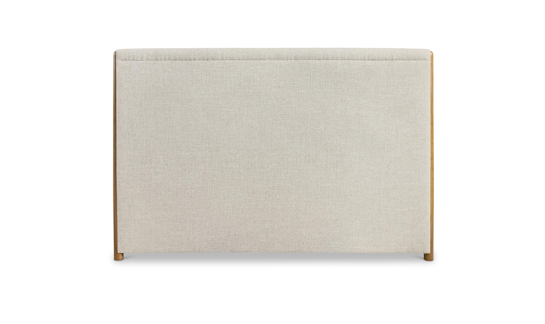 Bernhardt Brasea Upholstered King Panel Bed with Mahogany Wood Frame
