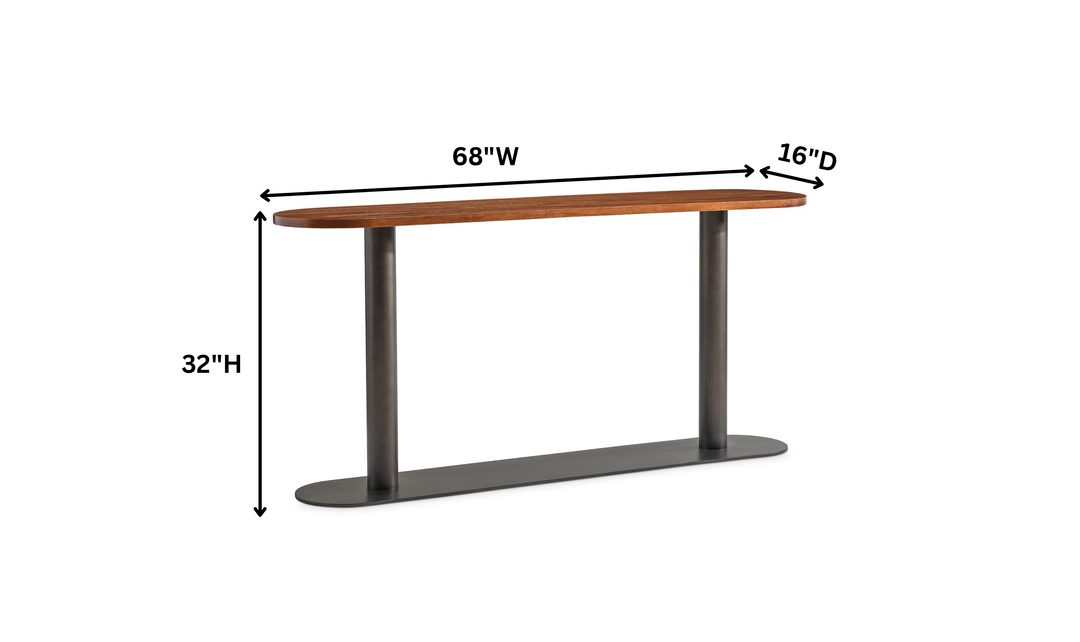 Bernhardt Loft Brasea Wood Console Table With Pedestal Base-Jennifer